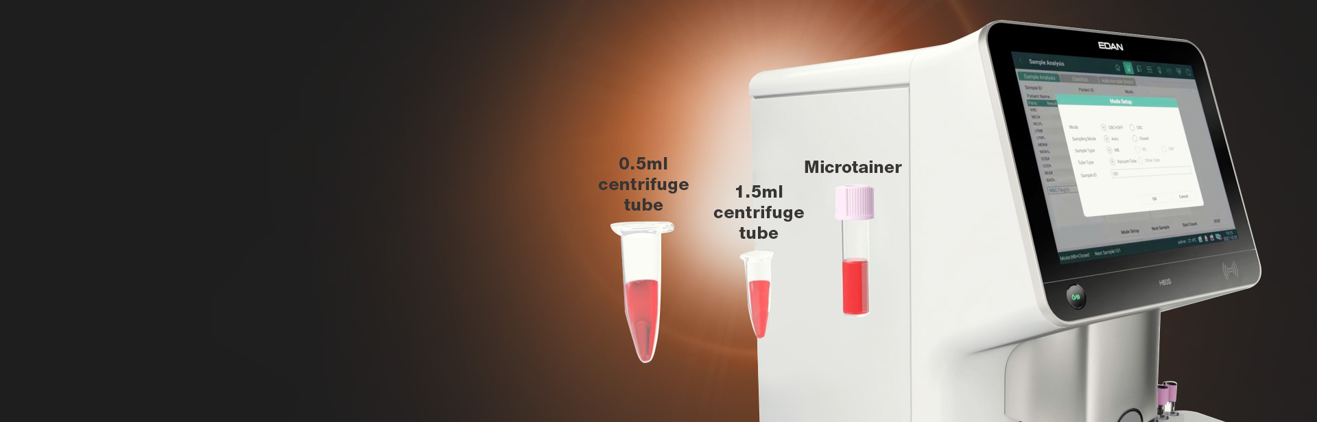 Various sample tubes compatibility 