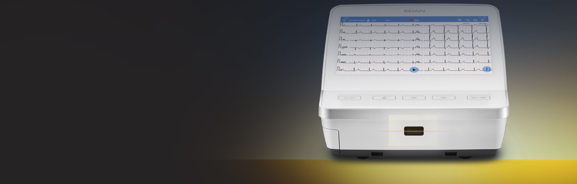 Built-in barcode scanner